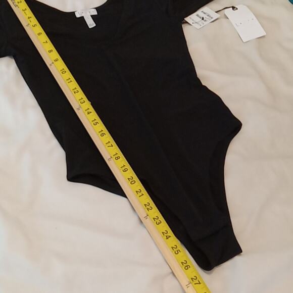 NWT Leith Womens Everyday Bodysuit, Black, Size Small. Minimalist, Stretchy - Picture 7 of 8